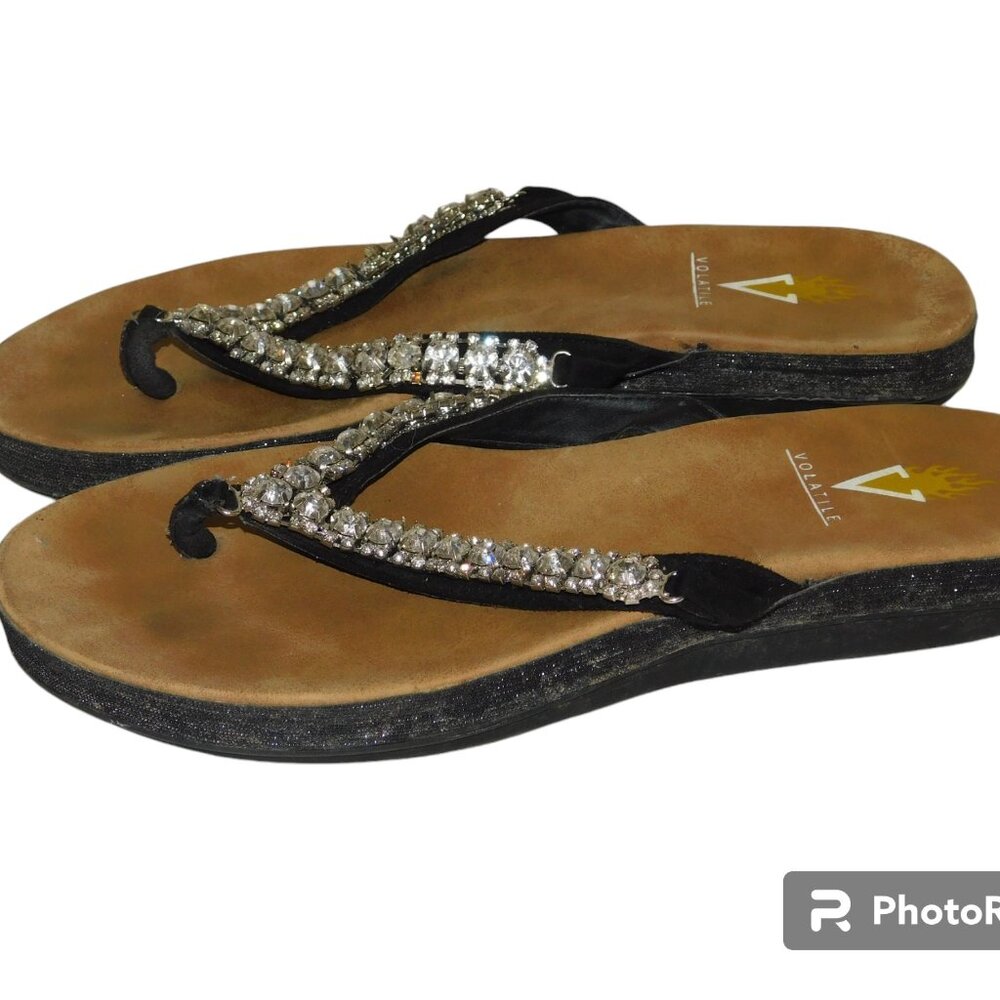 Volatile Flip Flop Bling Rhinestone Sandals - Picture 6 of 9